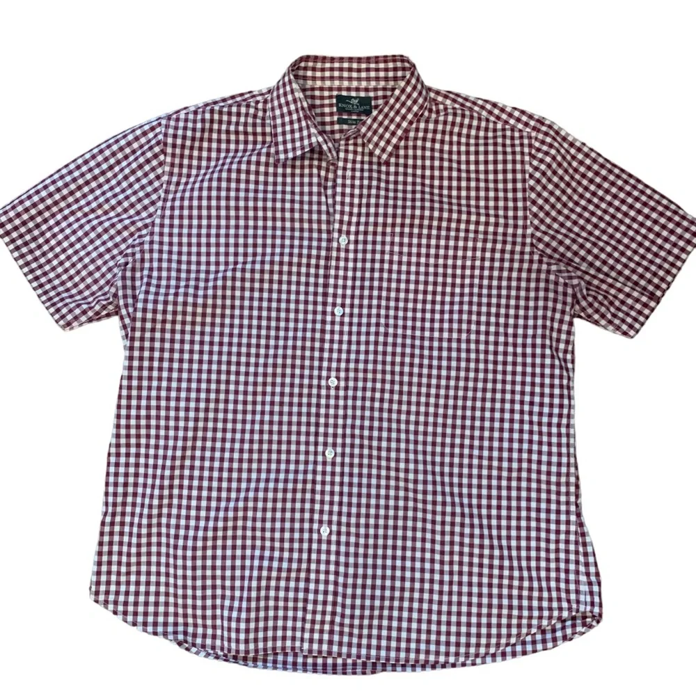 Men's Casual LARGE Short Sleeve Button Down Shirt